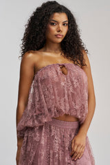 HANNAH LACE BLOUSE IN MAUVE
