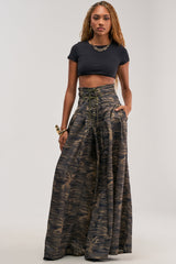 DANCE THE NIGHT AWAY CAMO PALAZZO PANT