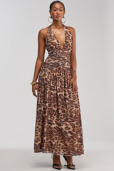 SUGAR RUSH MESH MAXI DRESS IN ANIMAL