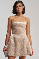 SAY HELLO RHINESTONE CORSET MINI DRESS