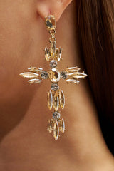 GOLD RUSH CROSS EARRINGS
