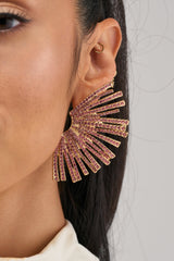 PRETTY & PAID SPARKLE EARRINGS IN PINK