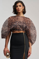 UNTAMED INSTINCT CHIFFON TOP