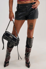 HOT AND DANGEROUS FAUX LEATHER SHORT