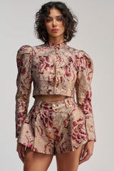 PENNY BROCADE BLAZER IN BRONZE