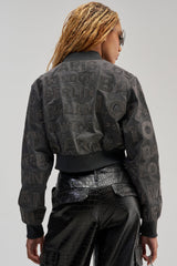 CATCHING FLIGHTS RHINESTONE BOMBER