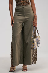 ITS GIVING ROPE DETAIL TROUSER IN OLIVE