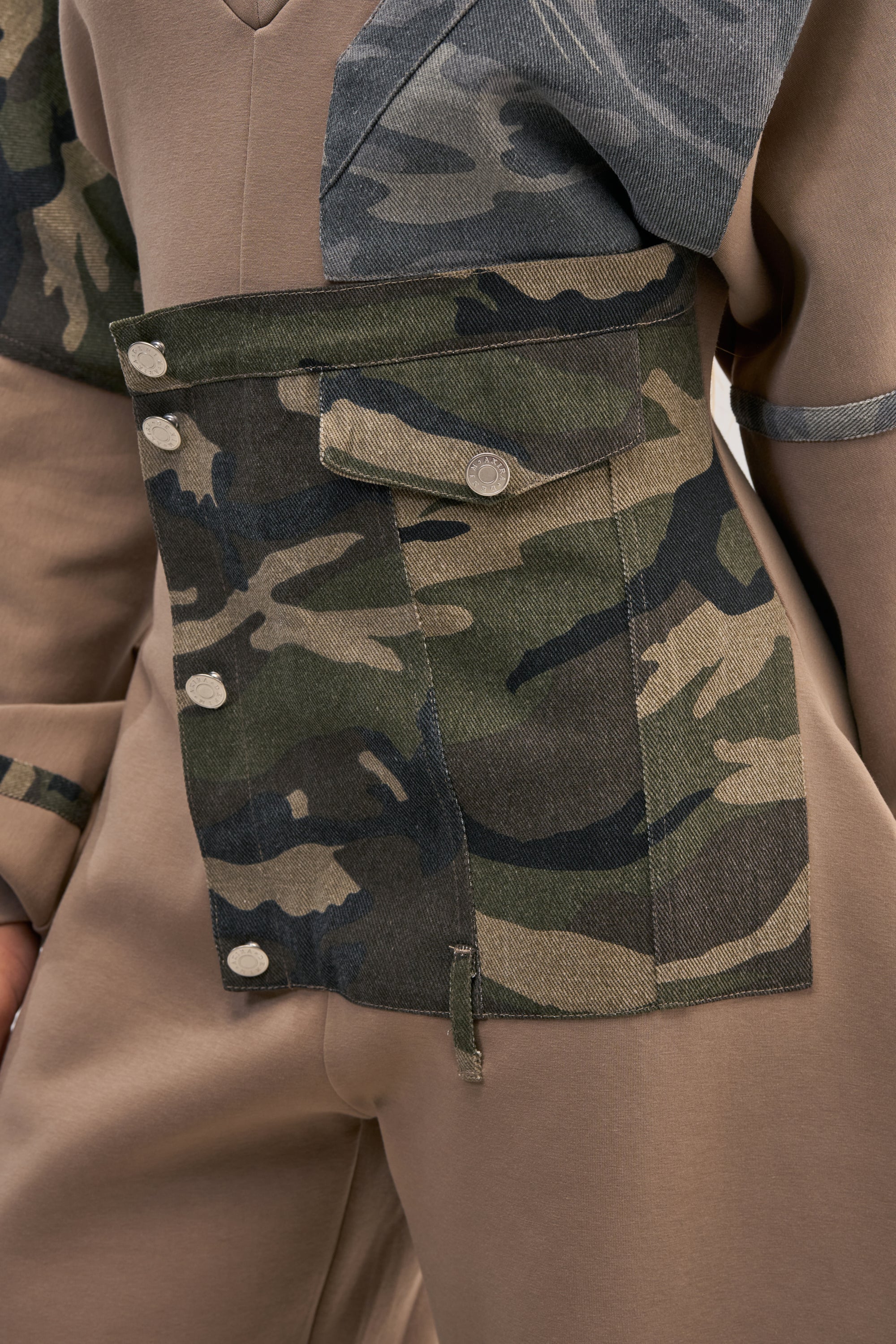 COMFY COZY PATCHWORK JUMPSUIT IN CAMO