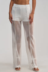 ONE TO WATCH MESH TROUSER IN WHITE