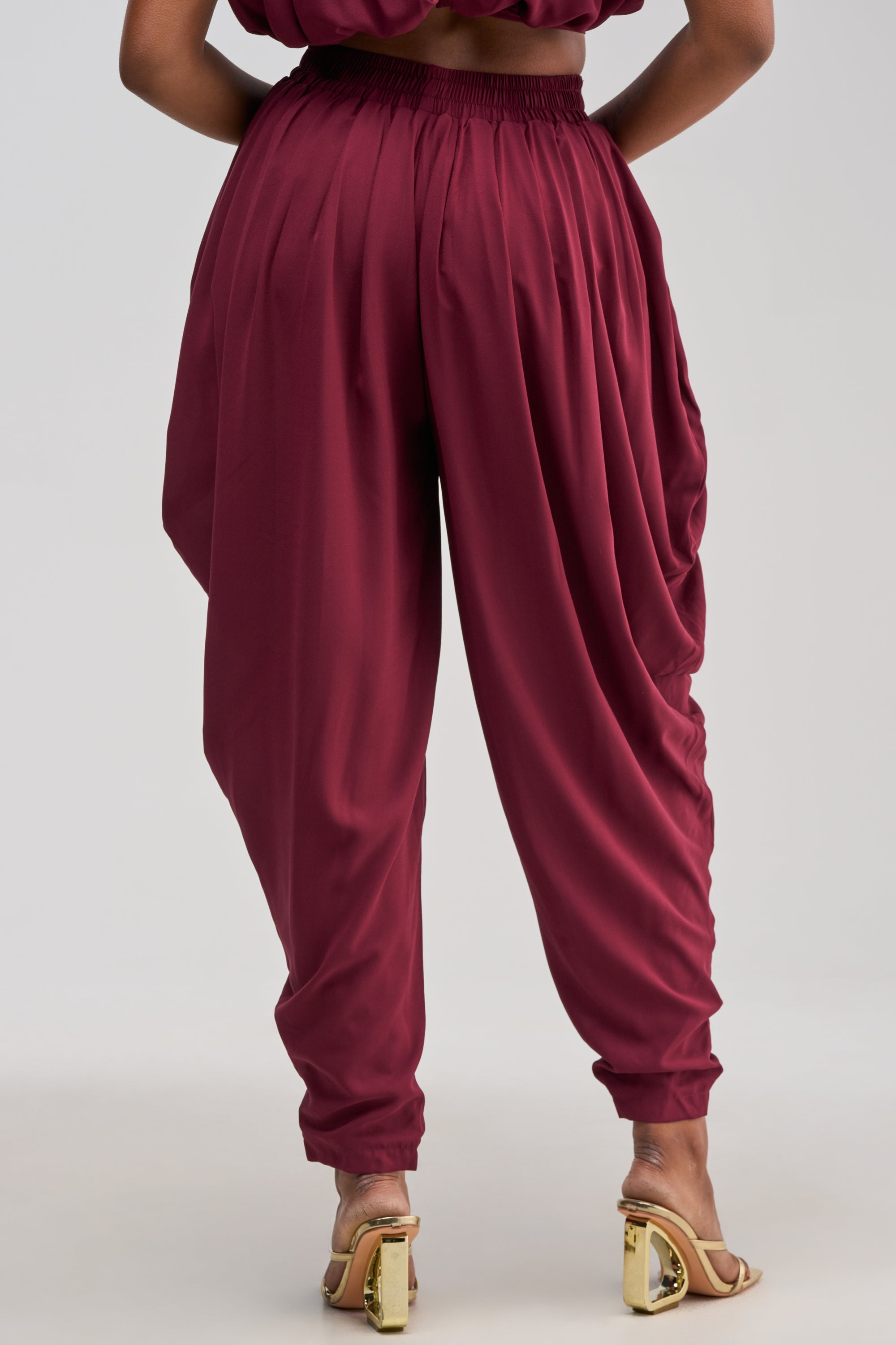 READY TO DANCE SLINKY PANT IN BURGUNDY
