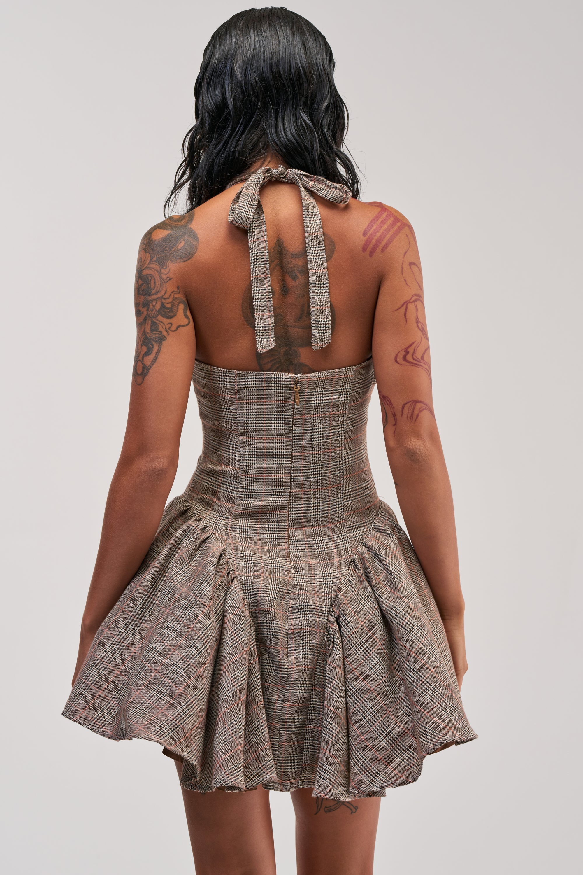 STYLE AND GRACE MINI DRESS IN PLAID