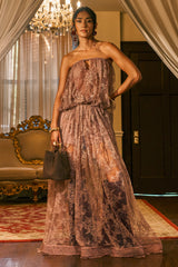 HANNAH LACE MAXI SKIRT IN MAUVE