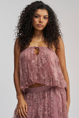 HANNAH LACE BLOUSE IN MAUVE