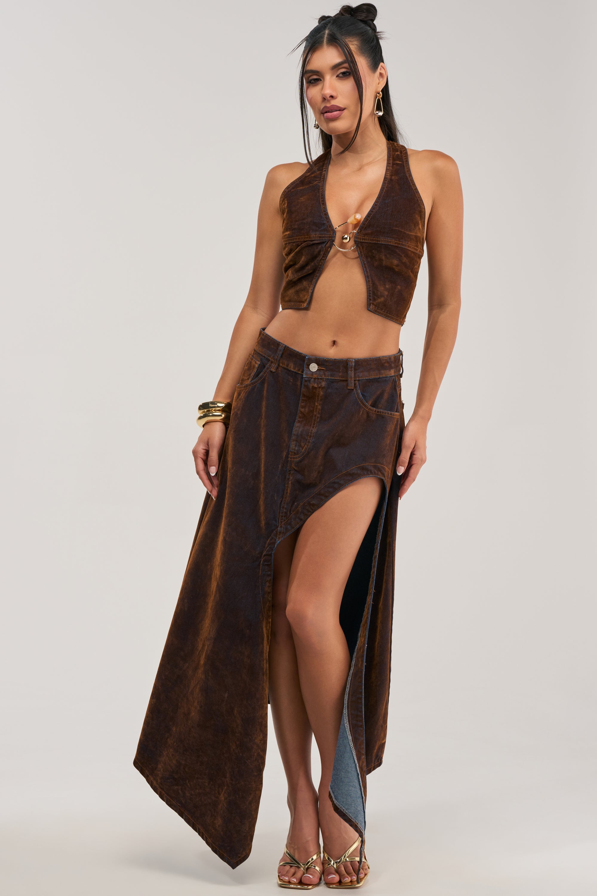 JESSIE VELVET DENIM BRALETTE