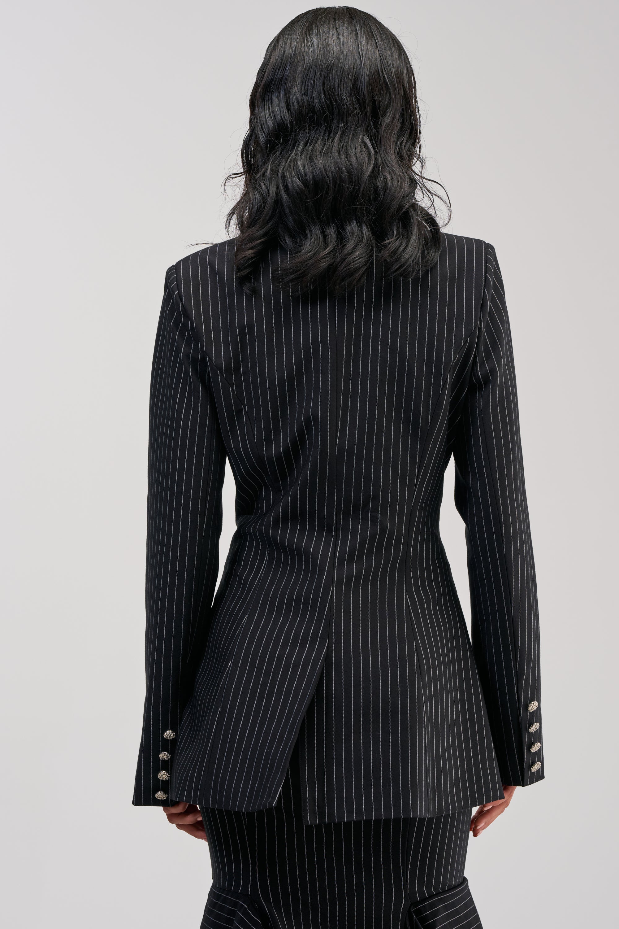 GIVE IT UP PINSTRIPE BLAZER