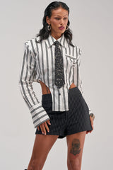 ON TOP POPLIN BUTTON DOWN
