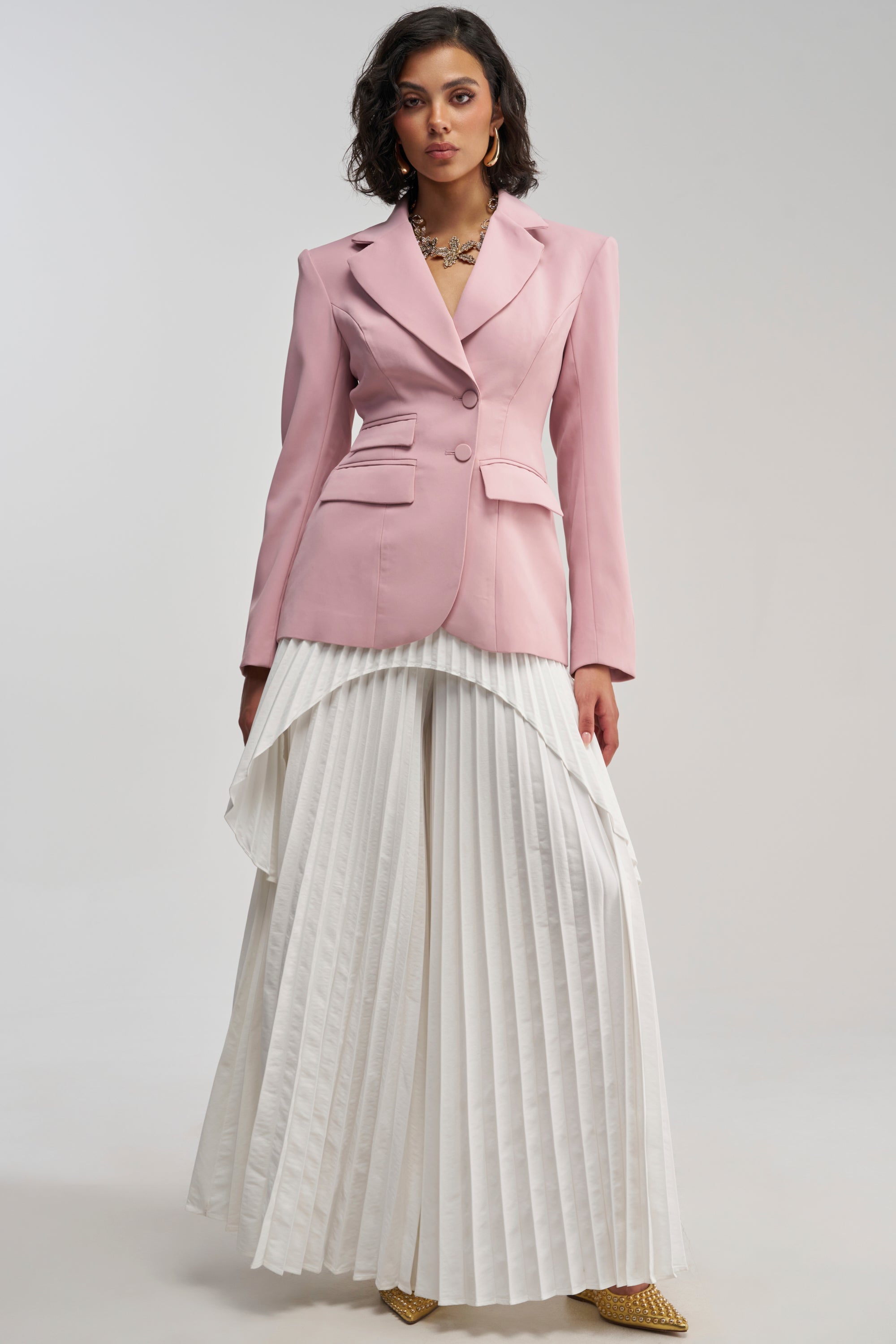 THE BLUEPRINT BLAZER IN MAUVE