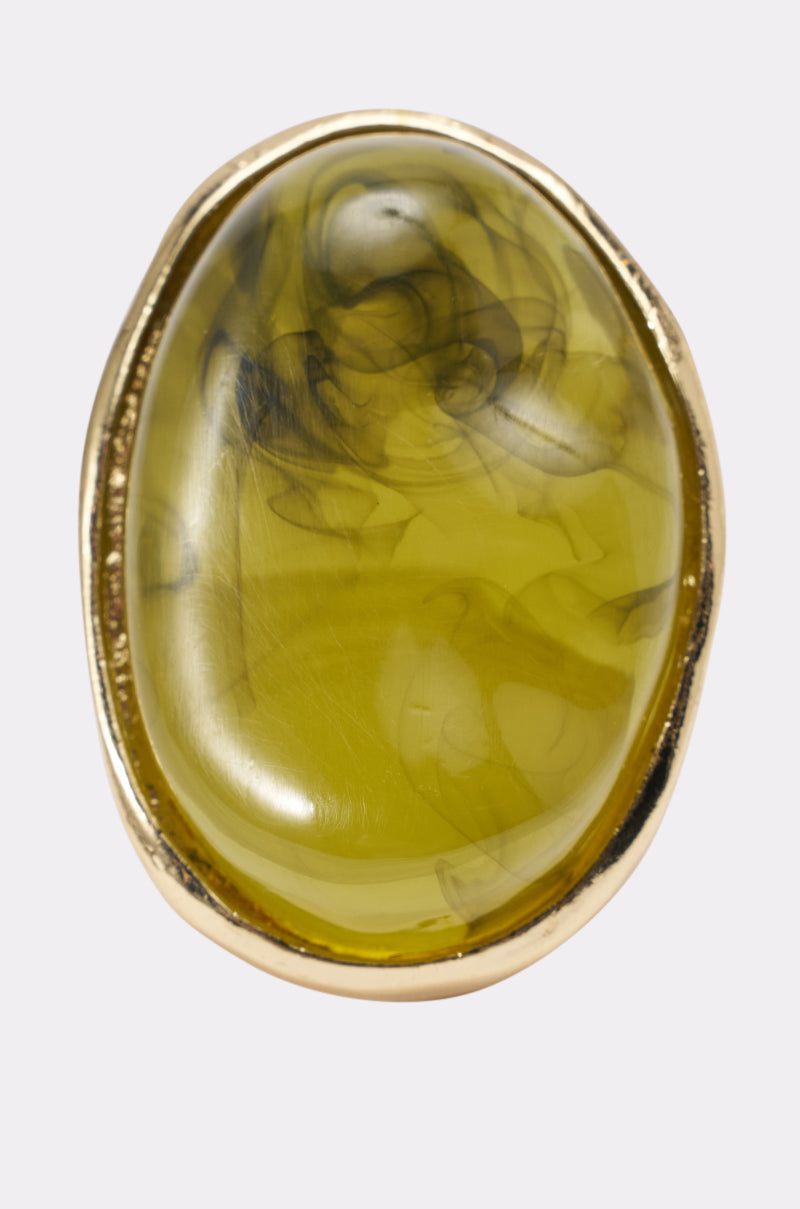 VACATION NIGHTS GREEN STONE RING