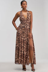 SUGAR RUSH MESH MAXI DRESS IN ANIMAL