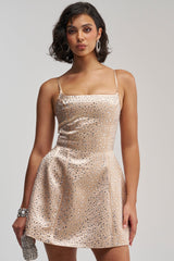 SAY HELLO RHINESTONE CORSET MINI DRESS