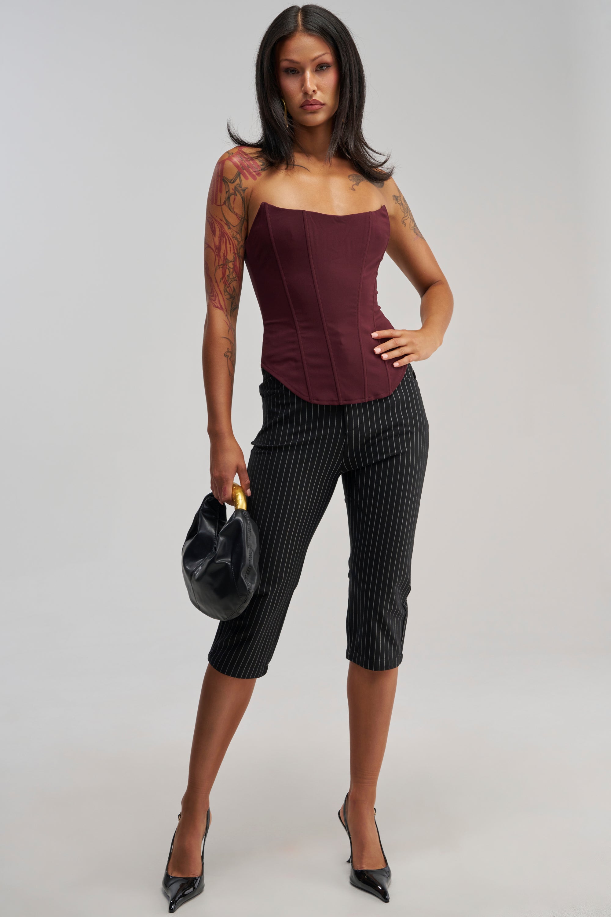 EVERYDAY LUXE CORSET IN BURGUNDY