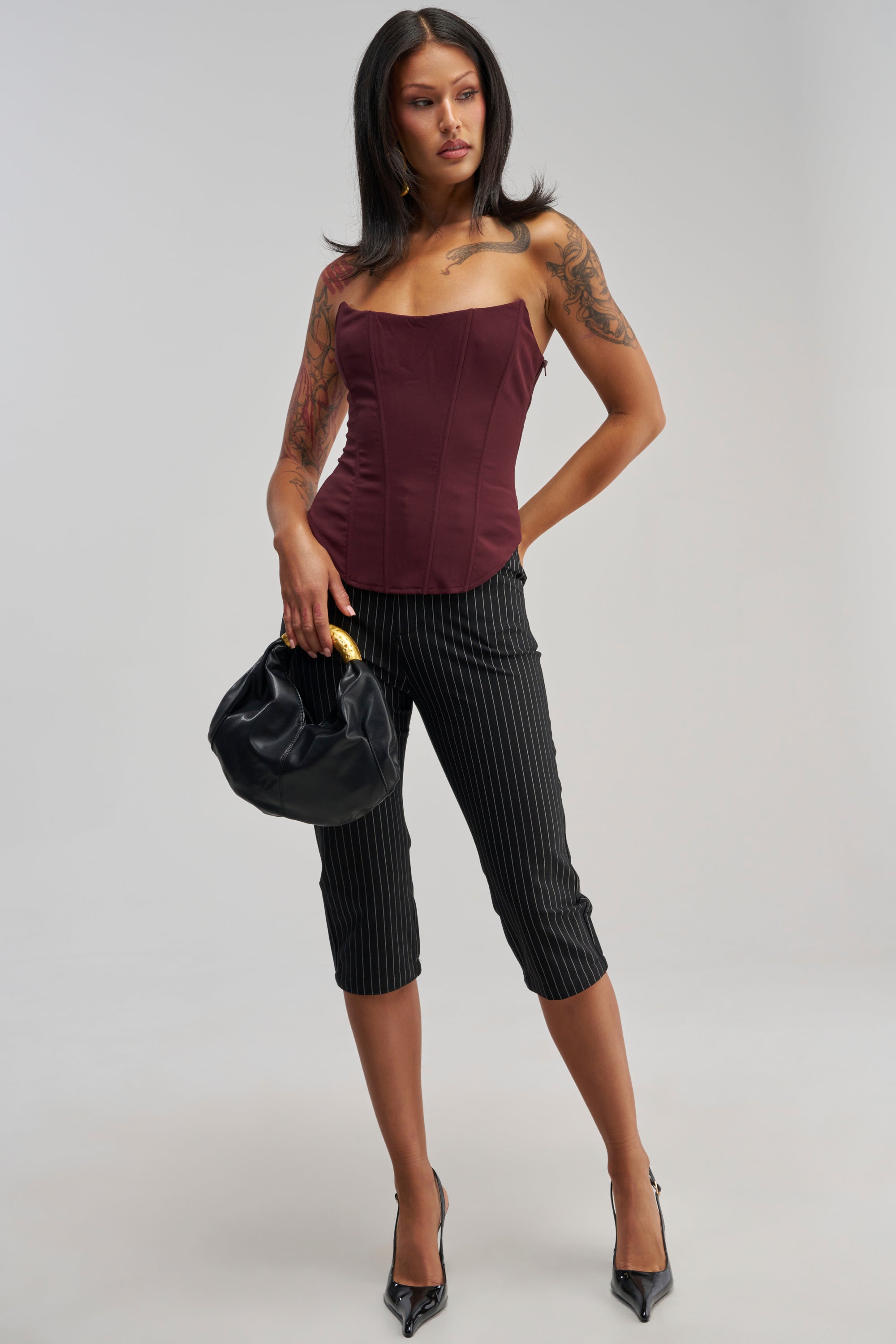 EVERYDAY LUXE CORSET IN BURGUNDY