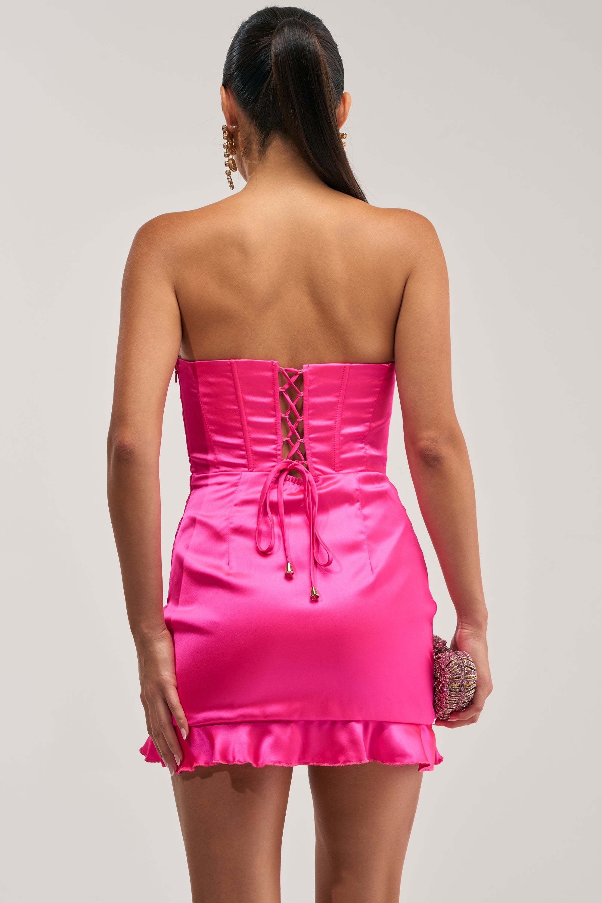THE TRUTH ABOUT LOVE SATIN MINI DRESS IN PINK