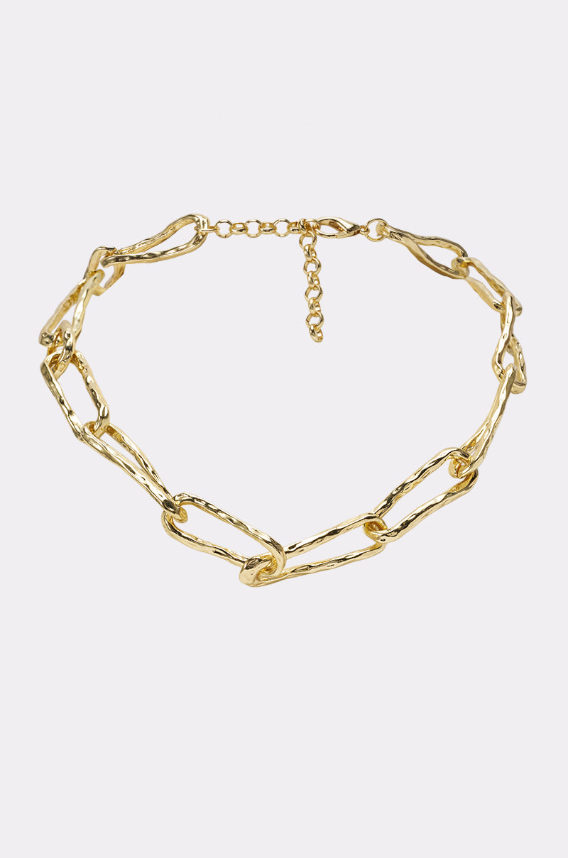 ORGANIC LINK NECKLACE IN GOLD