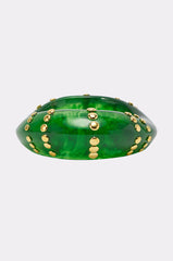COOL GIRL STUDDED BANGLE IN GREEN