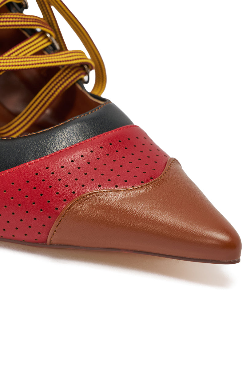 AZALEA WANG BLITZ RED MULTI SPORTY PUMP