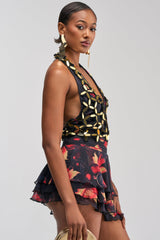 ISLAND TIME EMBELLISHED MINI DRESS