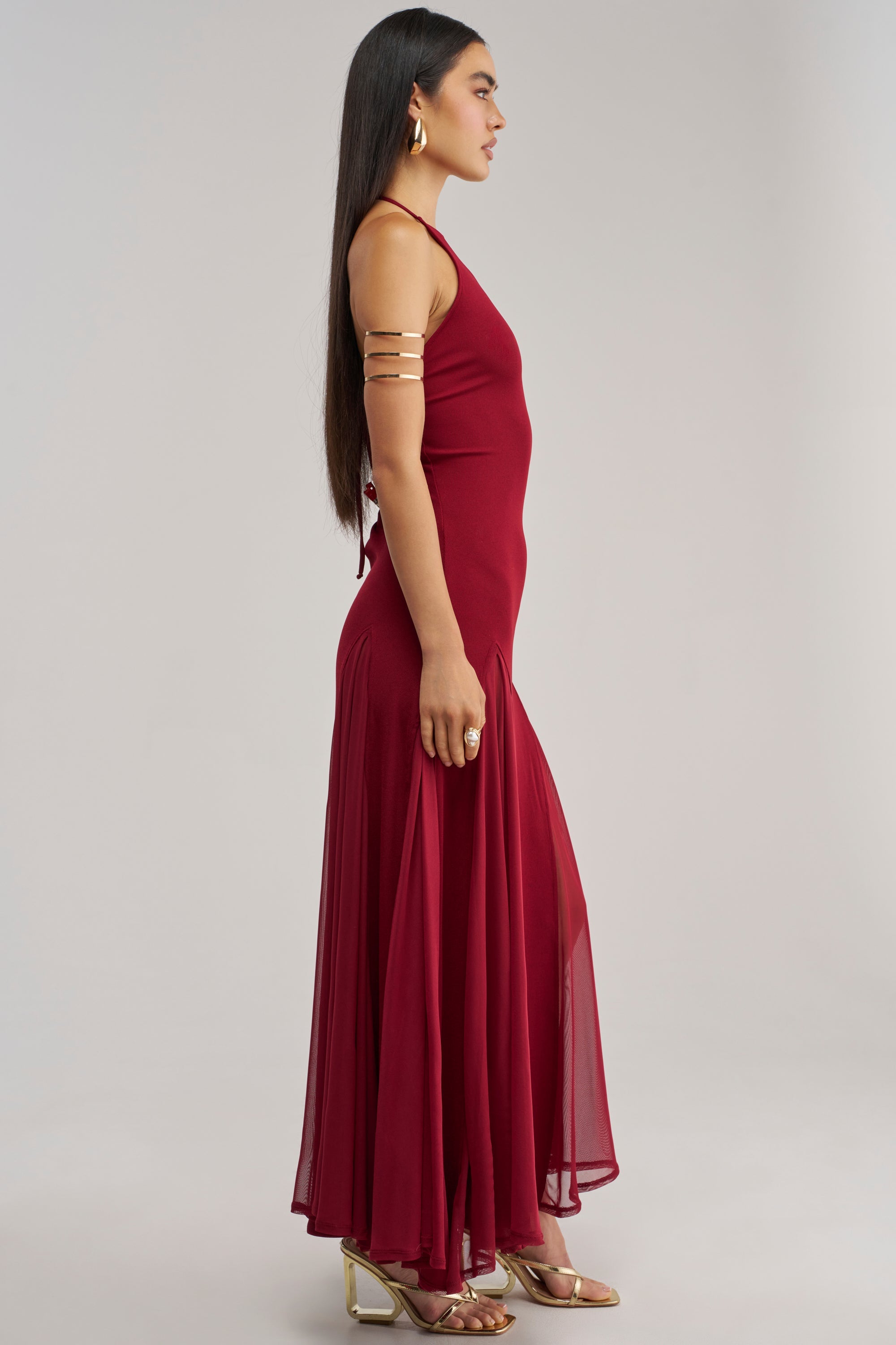 CATCH ME DANCING HIGH NECK MAXI DRESS