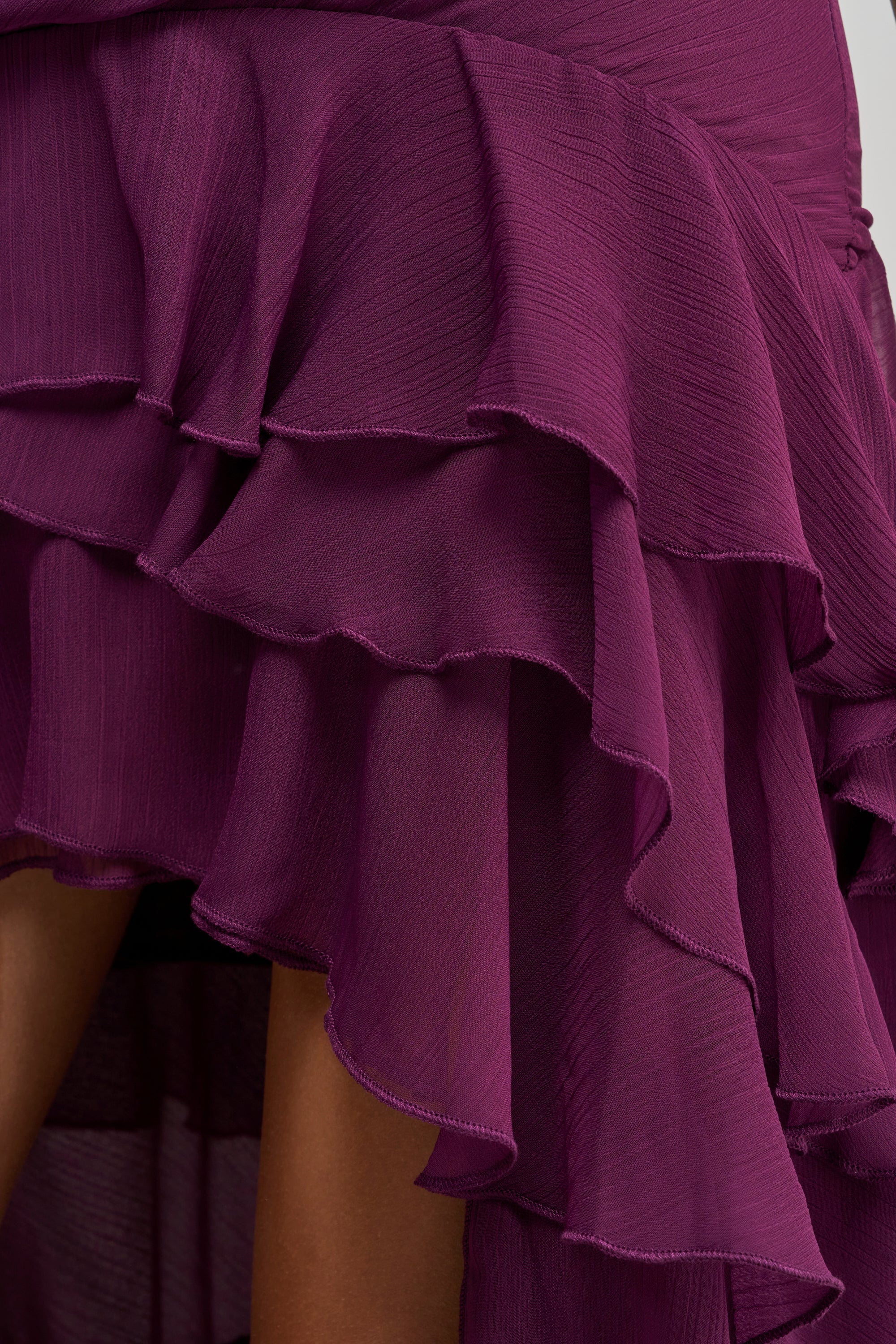 TO ALL MY FANS CHIFFON RUFFLE MAXI DRESS