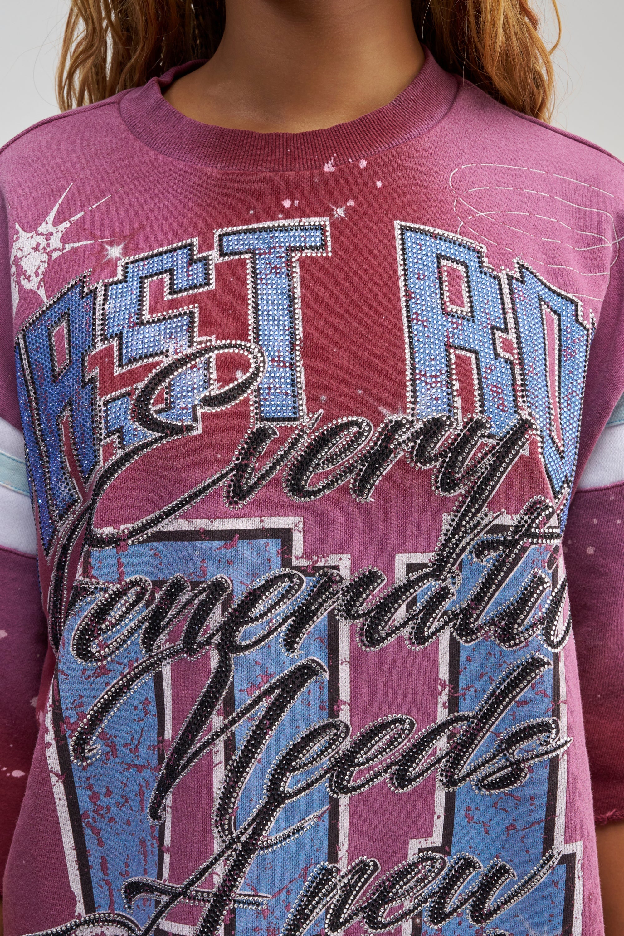 MY FUTURE OVERSIZED GRAPHIC TEE IN BURGUNDY