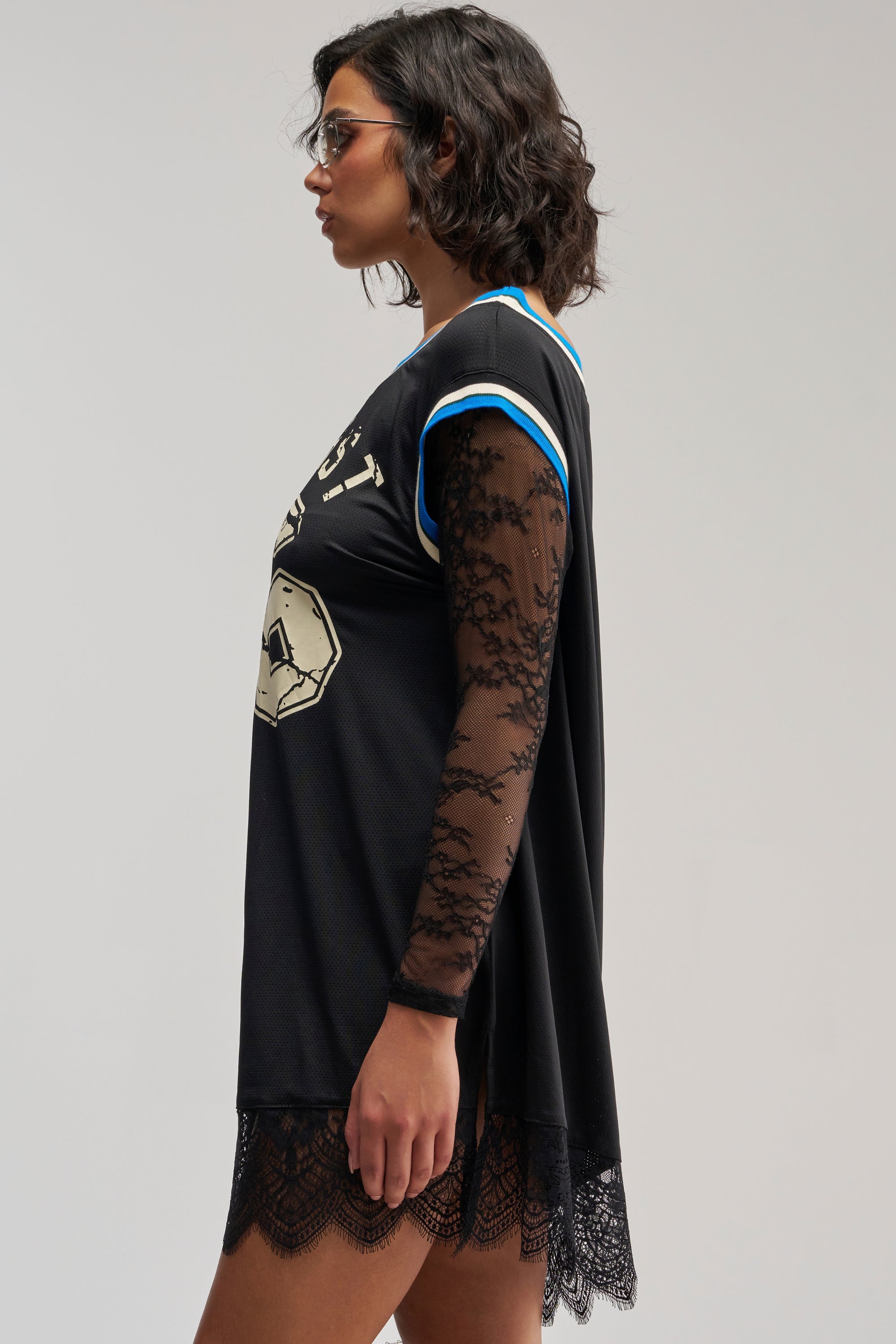 PUT ME IN COACH LACE MINI JERSEY DRESS