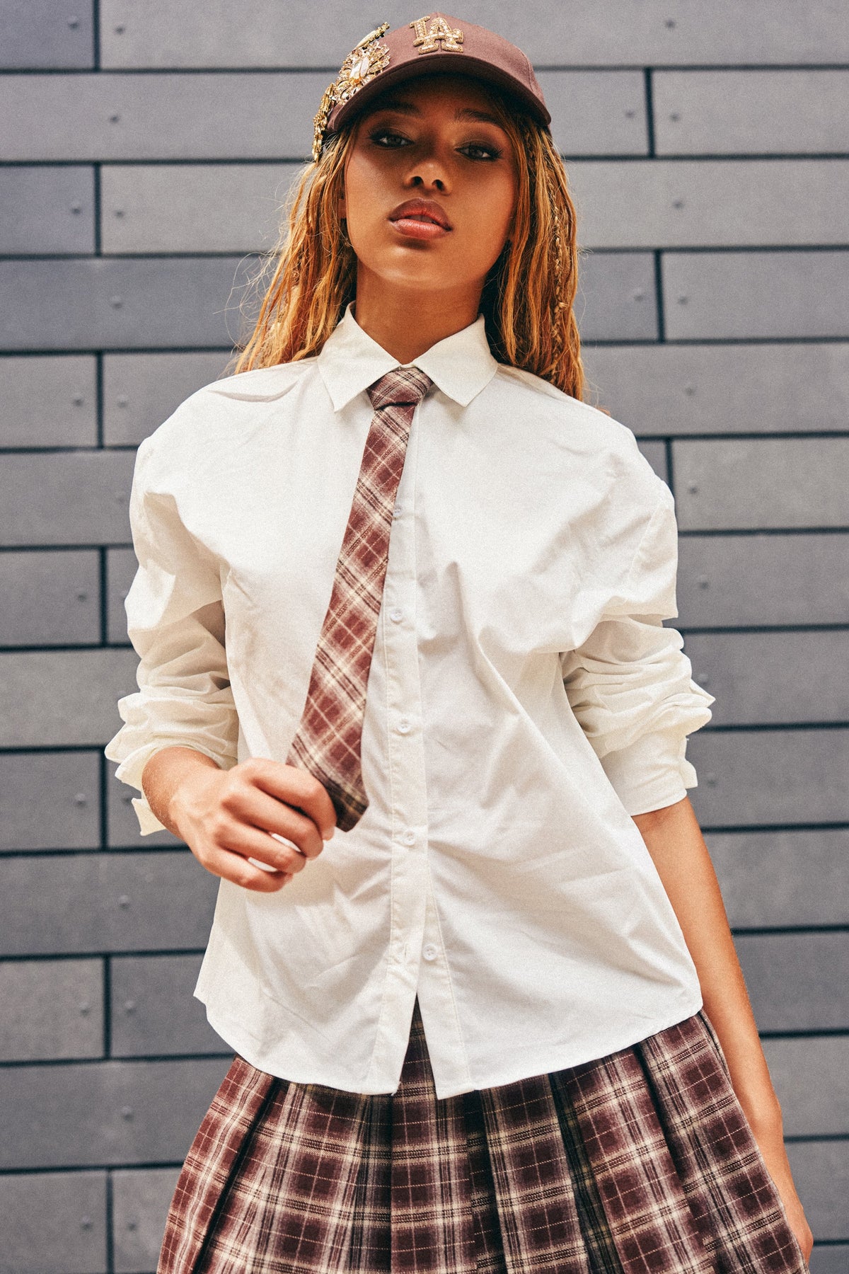 SCHOOL GIRL VIBES BUTTON DOWN