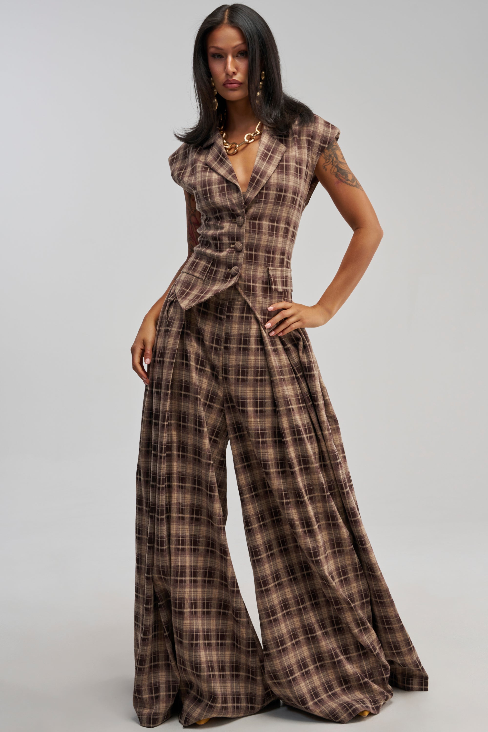 PLAID PRINCESS BUTTON DOWN