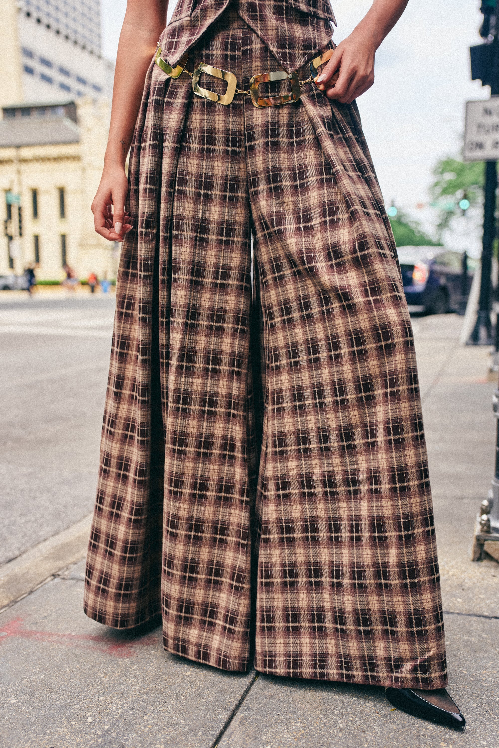PLAID PRINCESS TROUSER