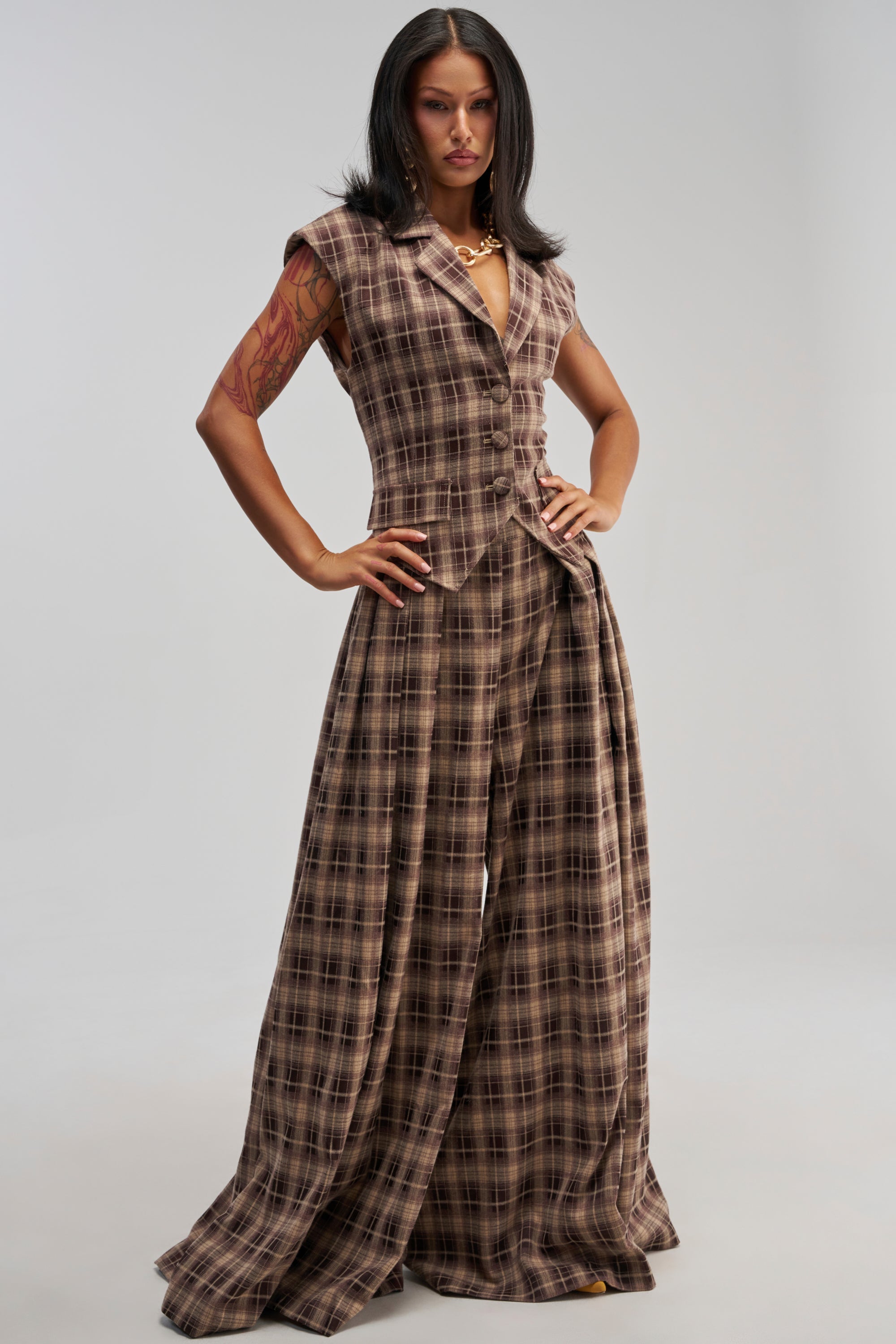 PLAID PRINCESS TROUSER