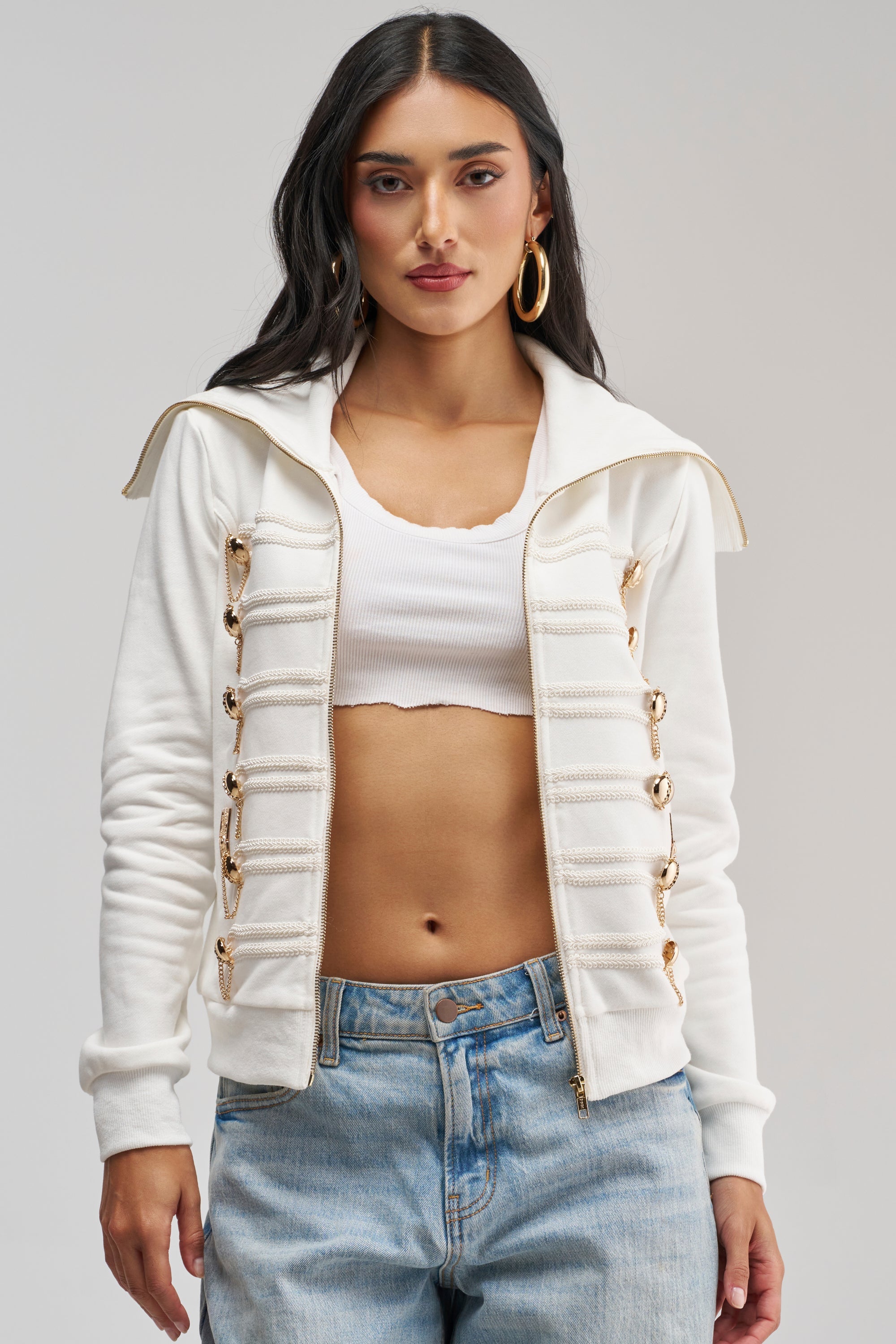 OUT OF YOUR LEAGUE EMBELLISHED SWEATSHIRT