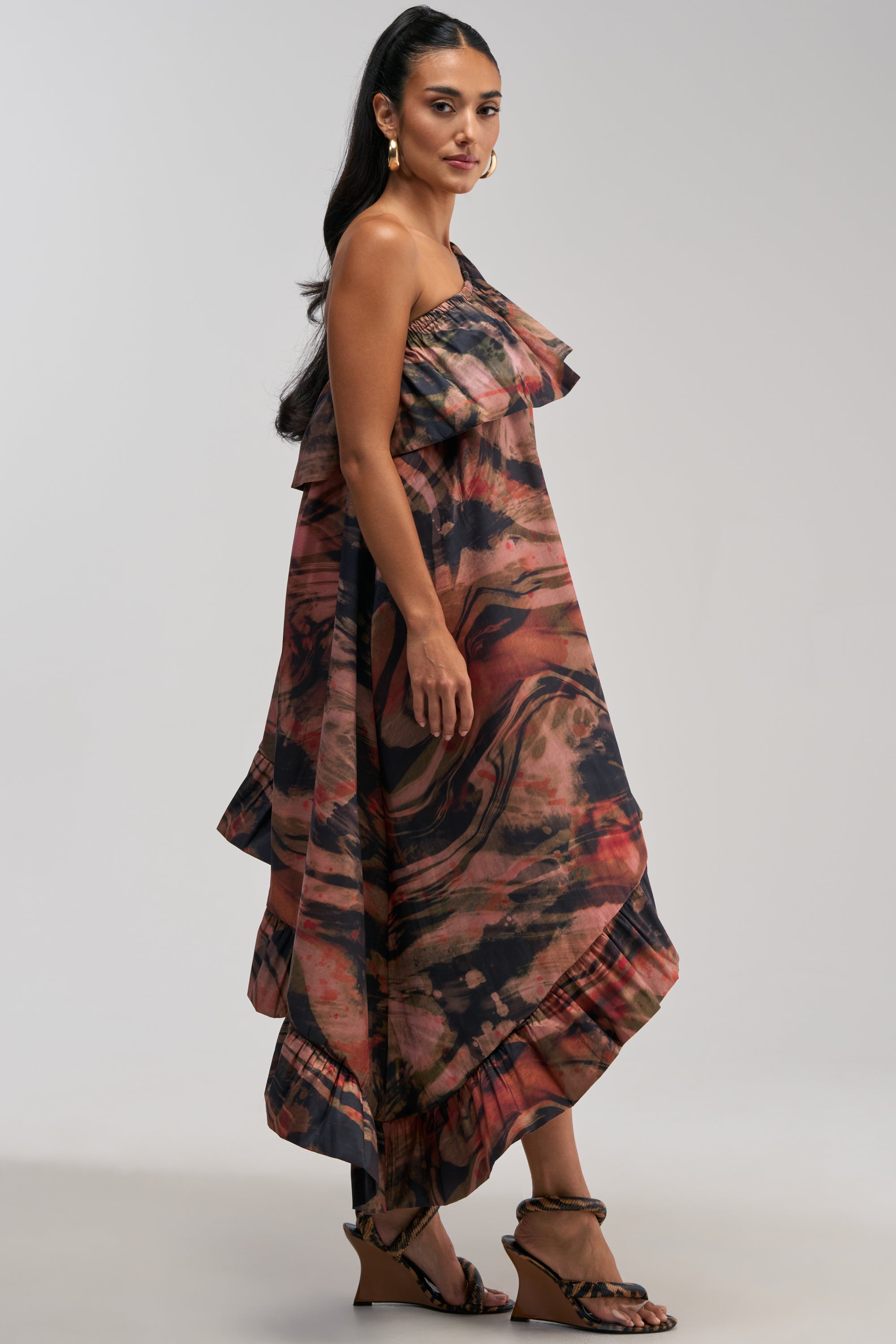 MOOD SWING PRINTED BUBBLE MINI DRESS