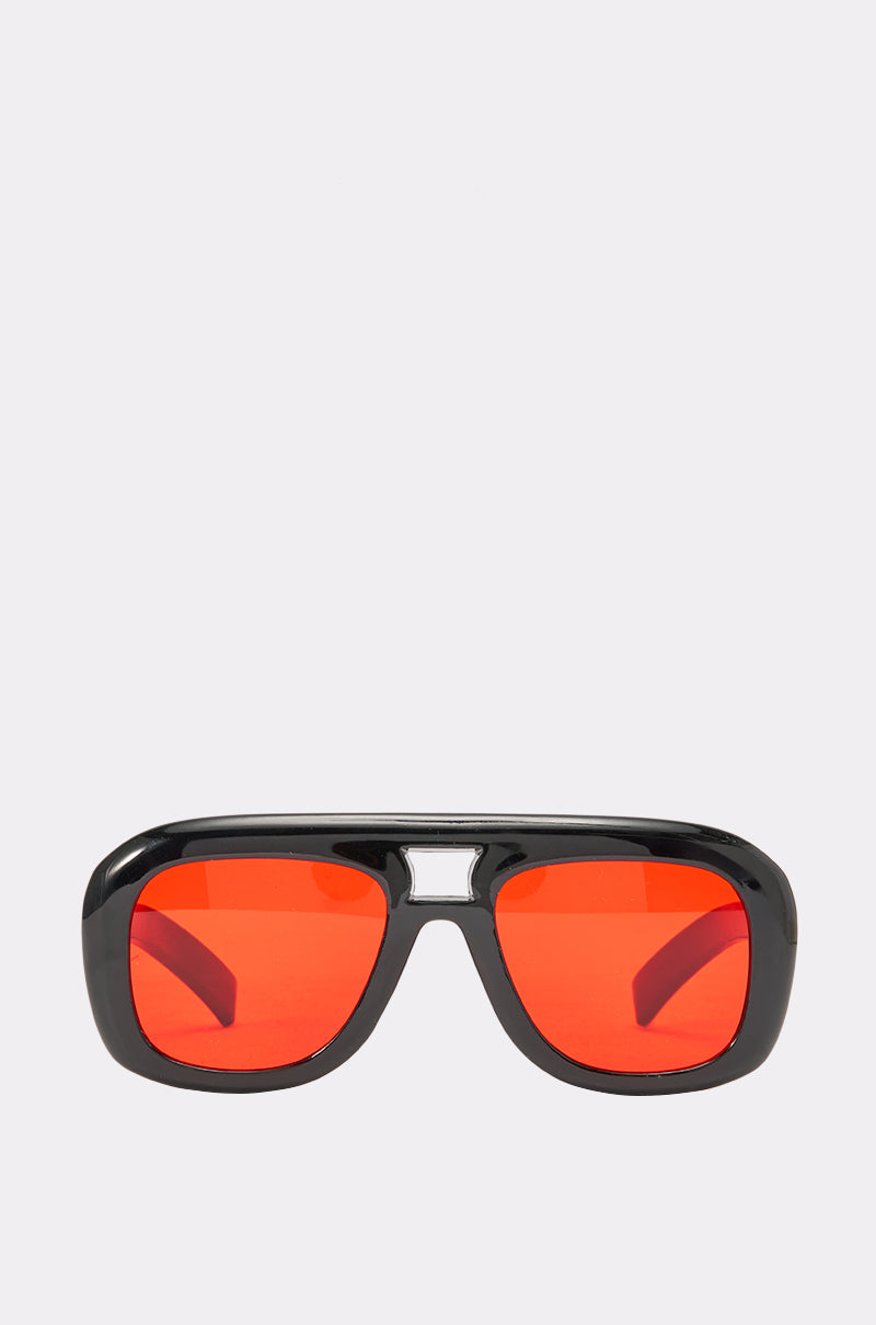 RED AND HOT SHIELD SUNGLASSES