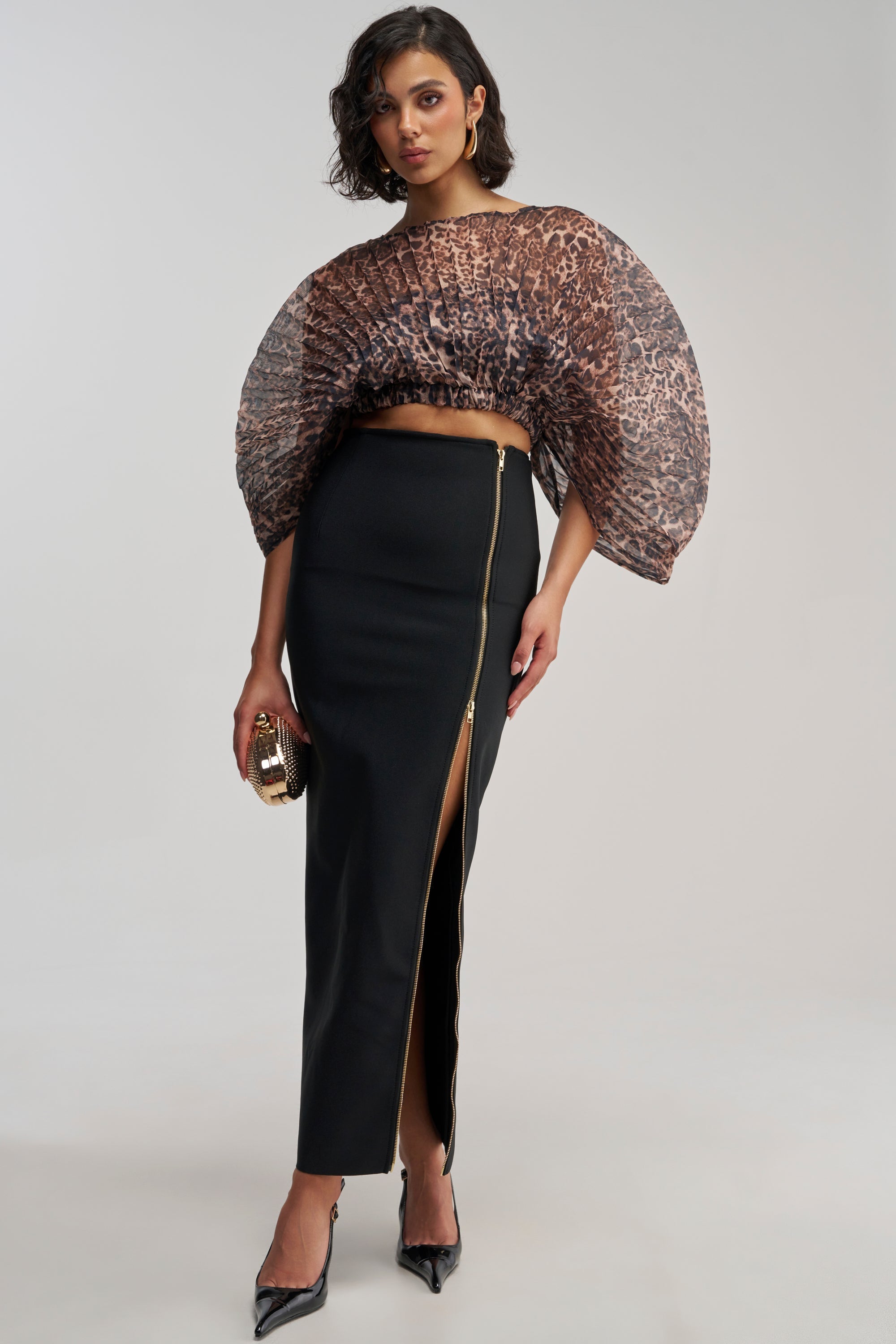 UNTAMED INSTINCT CHIFFON TOP