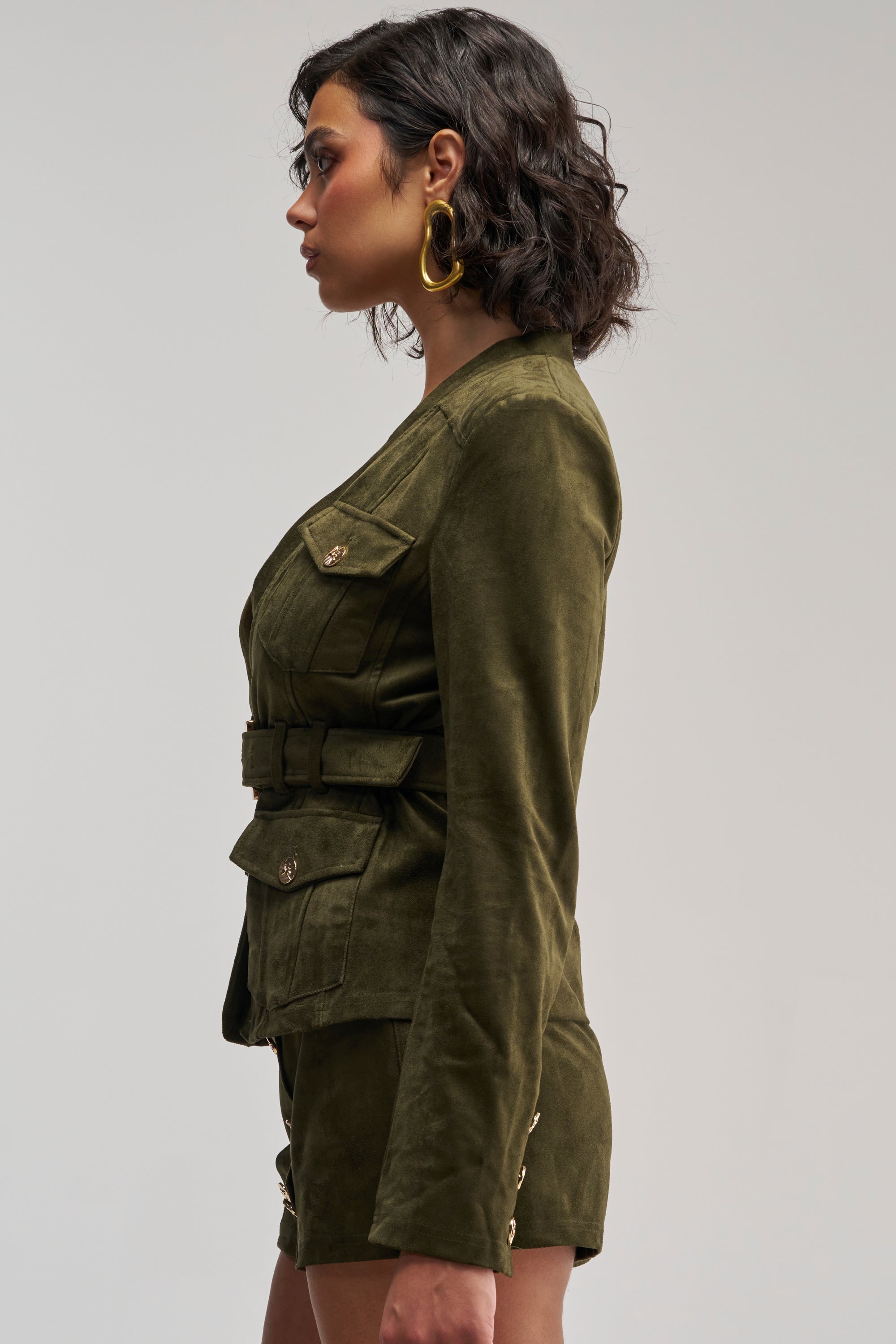 LOLITA FAUX SUEDE BLAZER