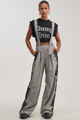 FOREVER FLAWLESS PINSTRIPE OVERALLS