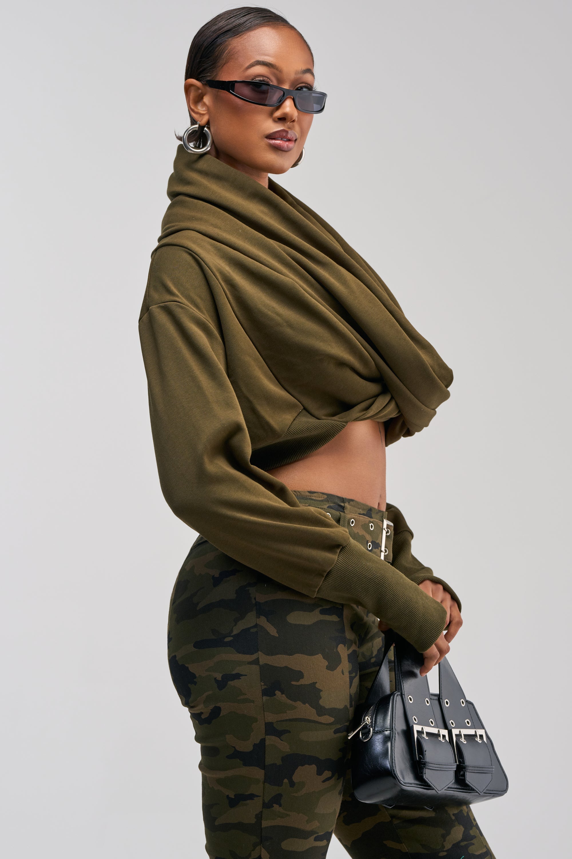 JUST TOO COOL FOR YOU SWEATSHIRT IN OLIVE