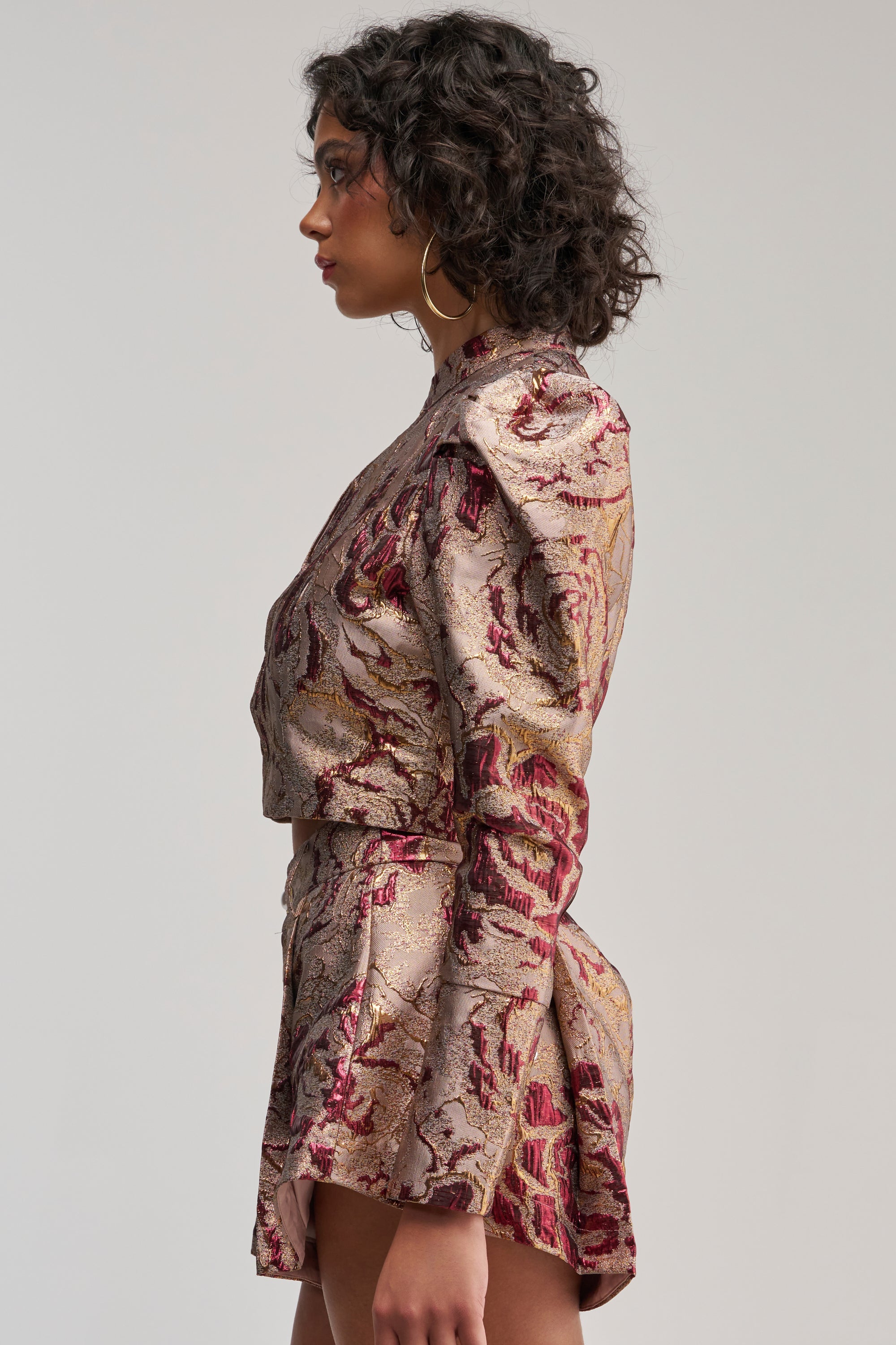 PENNY BROCADE BLAZER IN BRONZE