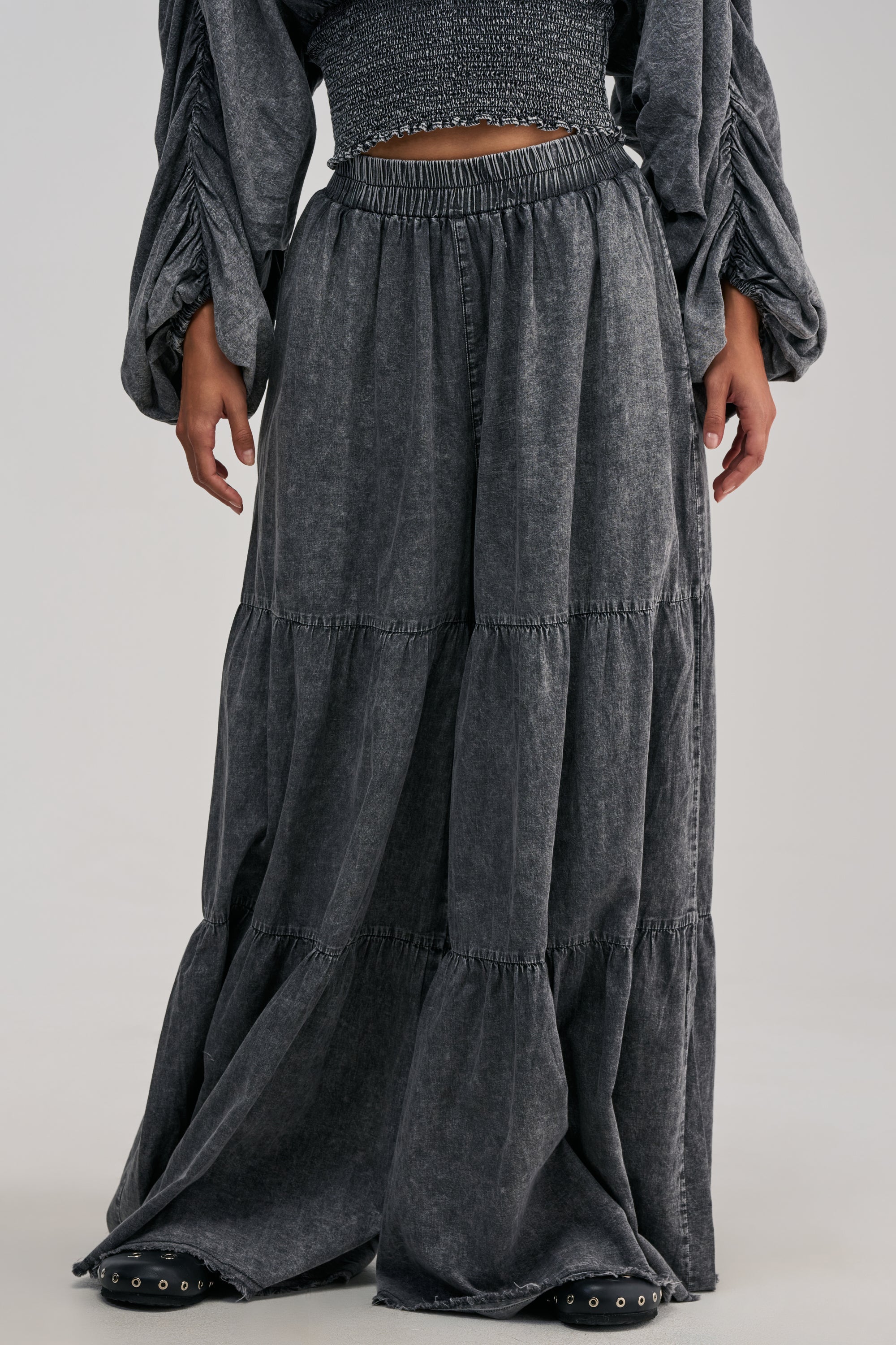 DENIM FOR DAYS PALAZZO PANT IN DARK DENIM