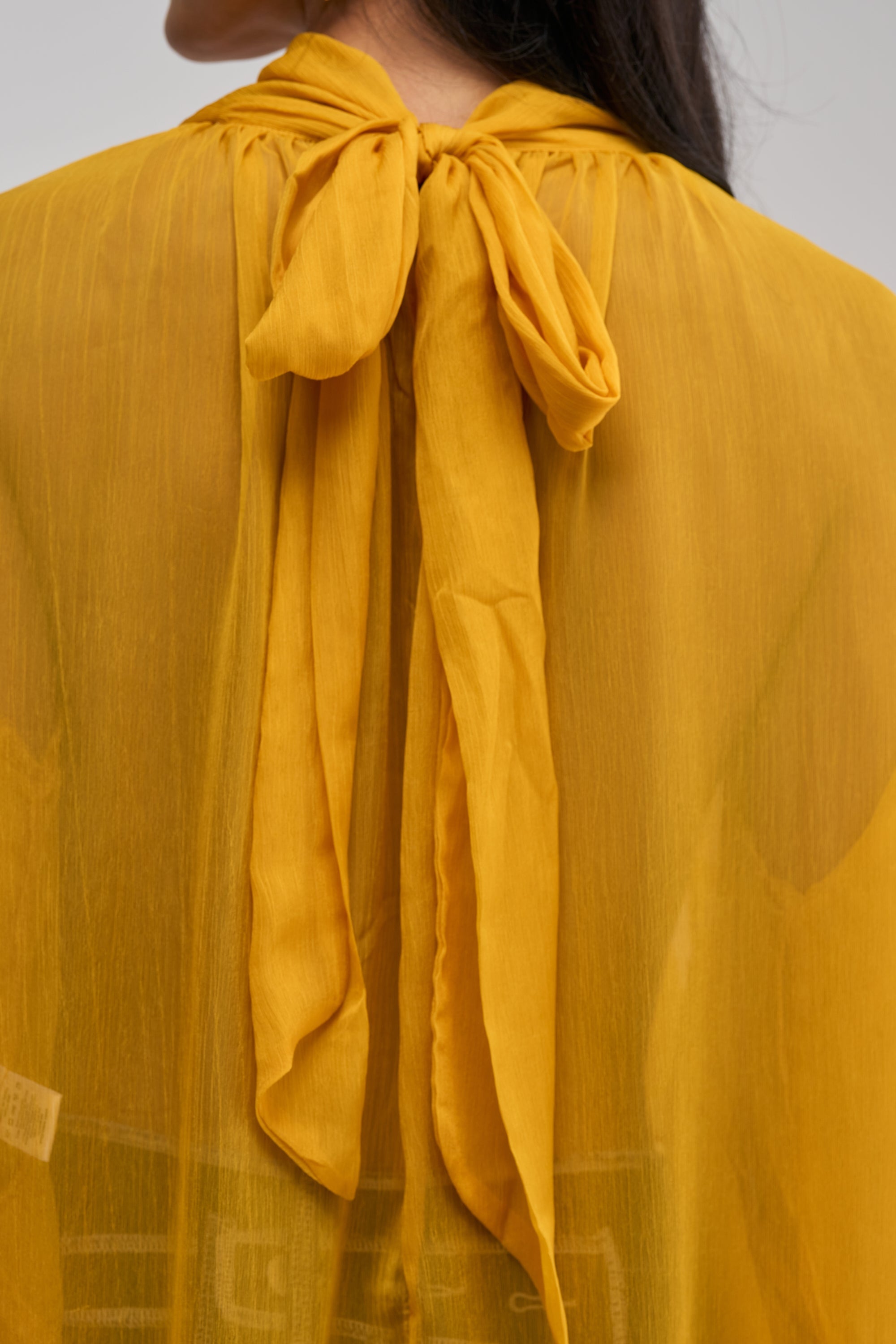 MARGOT CHIFFON BLOUSE IN MUSTARD