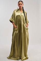 SHE'S RICH OVERSIZED JUMPSUIT IN OLIVE